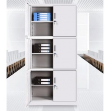 文件柜 H1800*W850*D390 辦公柜鋼制鐵皮柜資料柜檔案柜儲(chǔ)物柜通體三節(jié)文件柜
